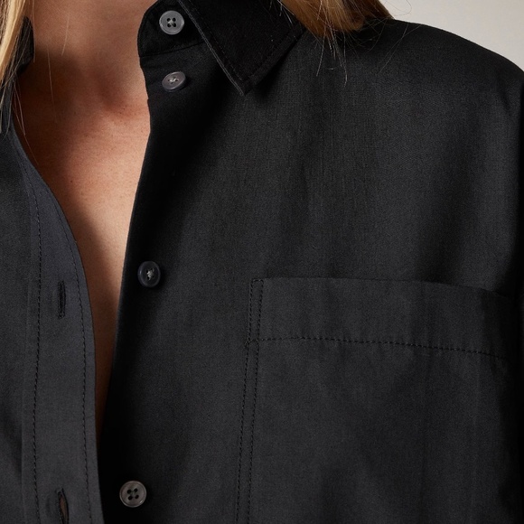 NWT!! J. CREW Étienne Oversized Shirt Lightweight Oxford Solid Black Etienne XXL - Picture 6 of 16